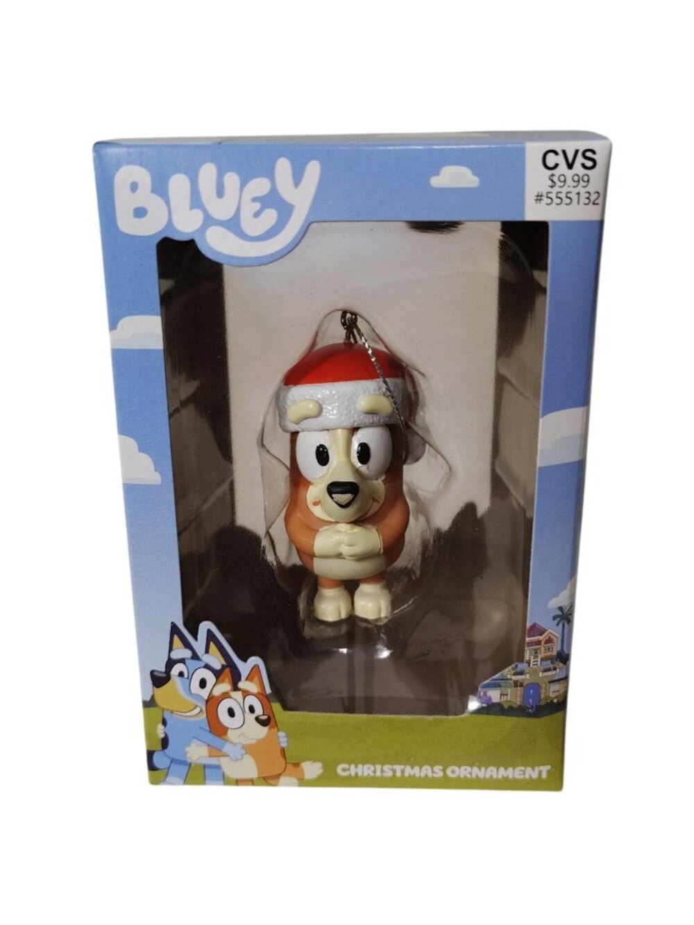 Kurt S Adler Bluey Christmas Ornament Santa Hat Bingo Holiday Decoration